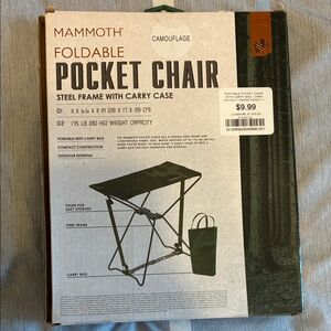 Mammoth Foldable Pocket Chair with Carry Case